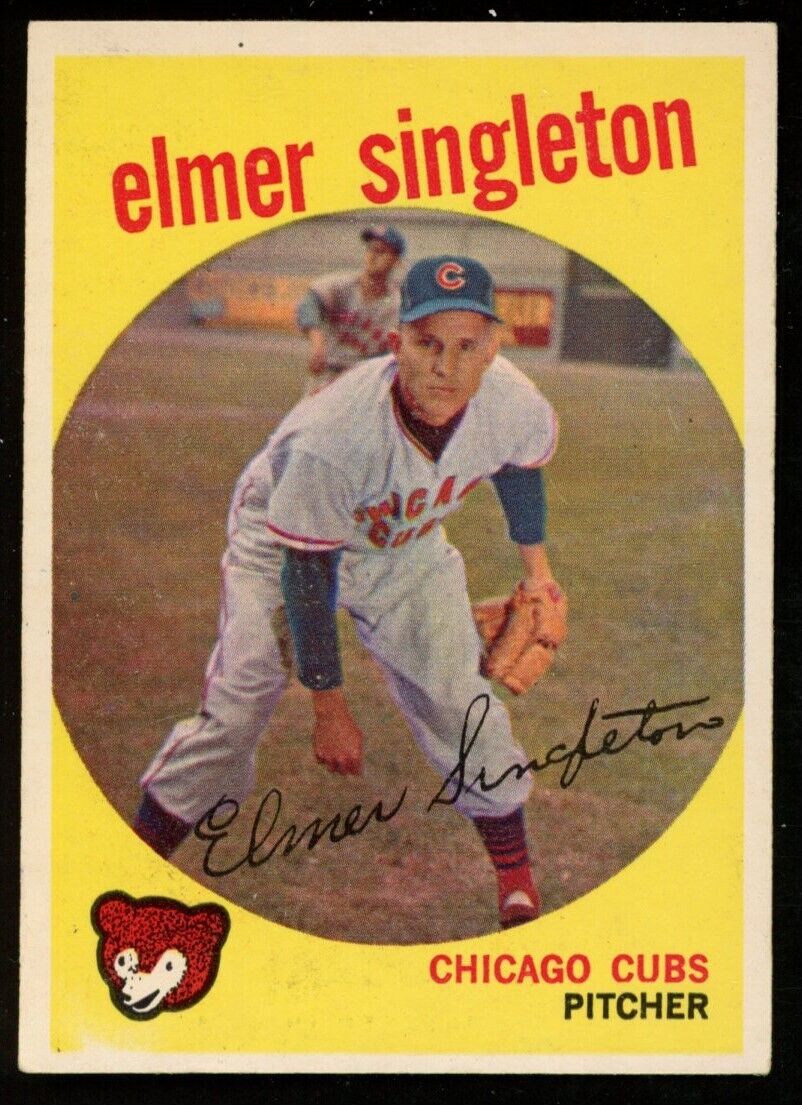 1959 Topps Baseball Elmer Singleton #548 Chicago Cubs