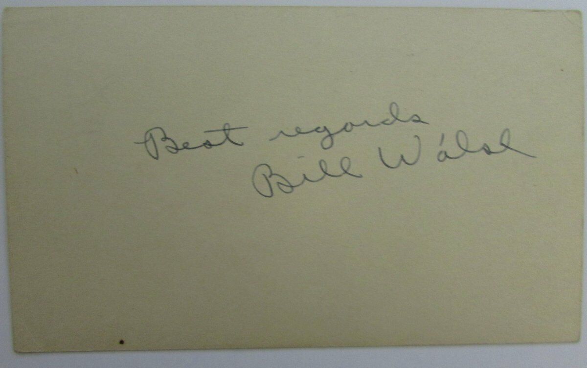 Bill Walsh Notre Dame Fighting Irish Signed 1948 GPC Postcard 144832