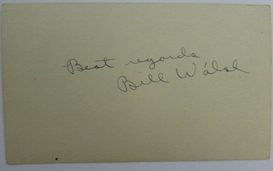 Bill Walsh Notre Dame Fighting Irish Signed 1948 GPC Postcard 144832