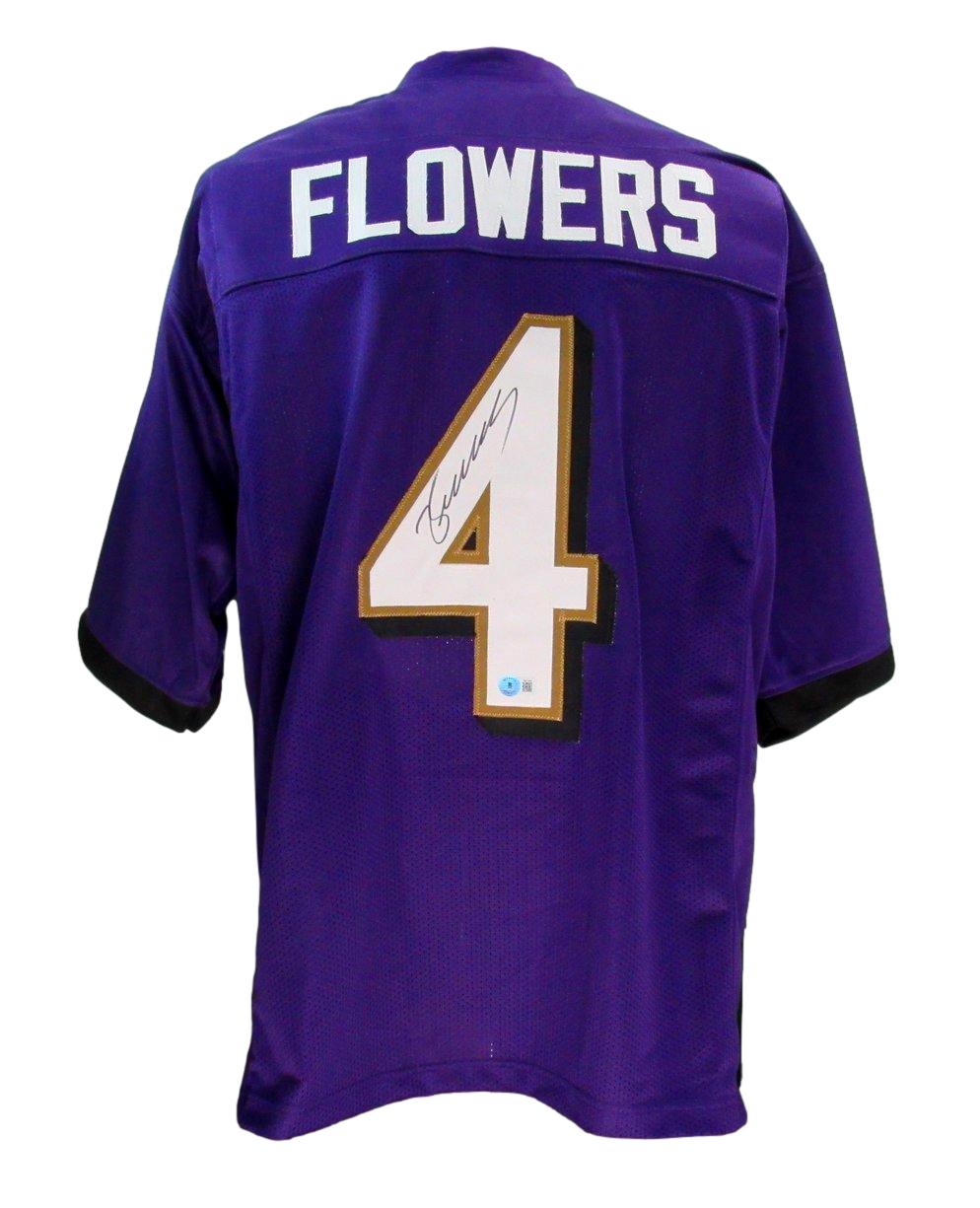 Zay Flowers Autographed Custom Football Jersey Baltimore Ravens Beckett 183634