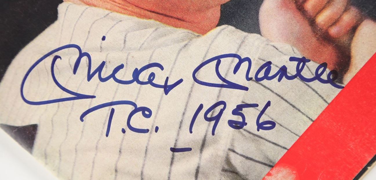 1956 Mickey Mantle Signed/Inscr "T.C. 1956" Life Magazine (PSA 10 Auto) 179919