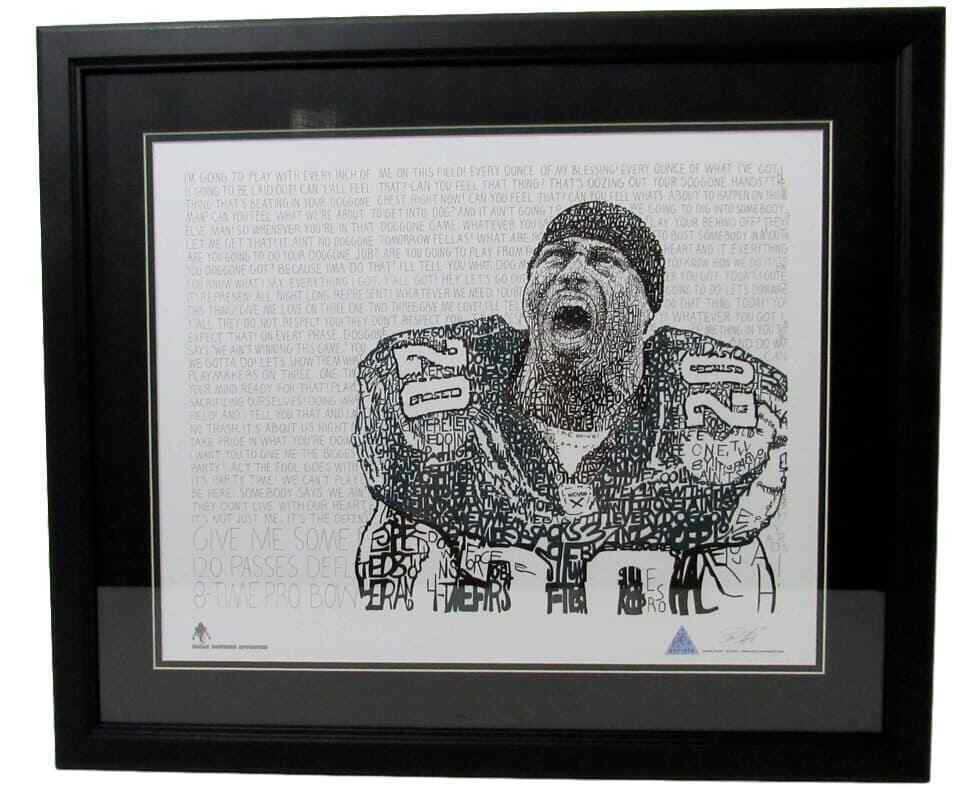 Brian Dawkins Philadelphia Eagles 16x20 Word Art Framed Photo 130243