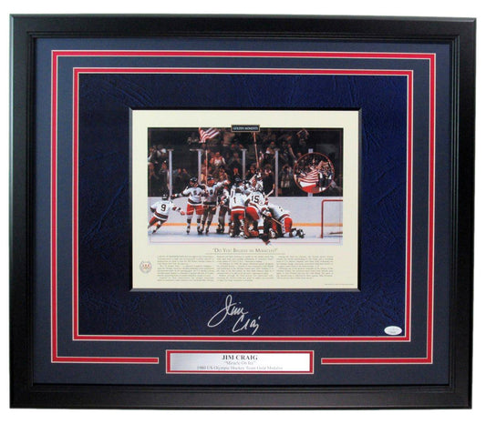 Jim Craig Signed/Autographed 8x10 "Miracle on Ice" Photo Framed JSA 190251