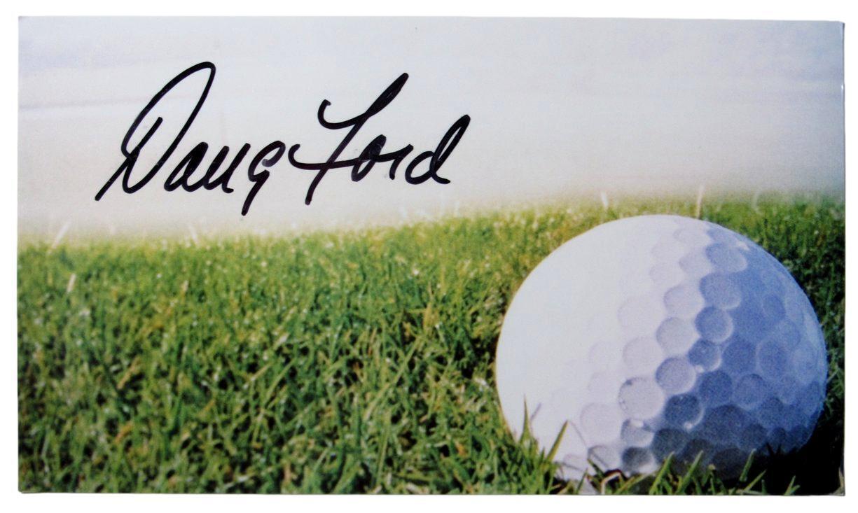 Doug Ford 1957 Masters Champion  Signed/Autographed 3. 5x6 Golf Ball Photo