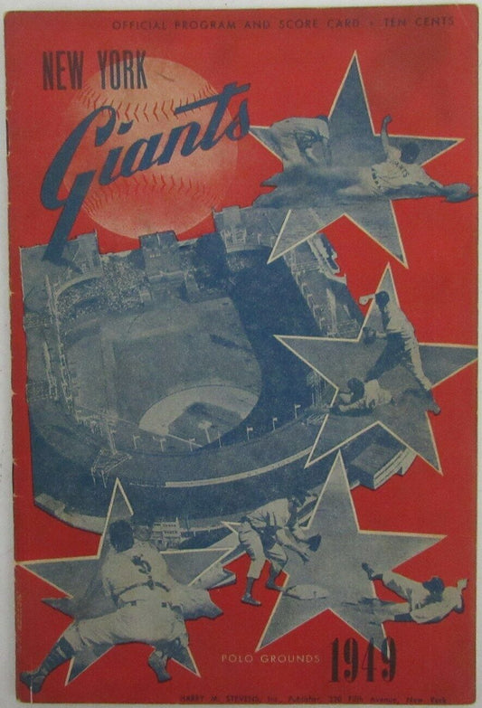 1949 NY Giants vs. Philadelphia Phillies Official Program & Score Card 148381