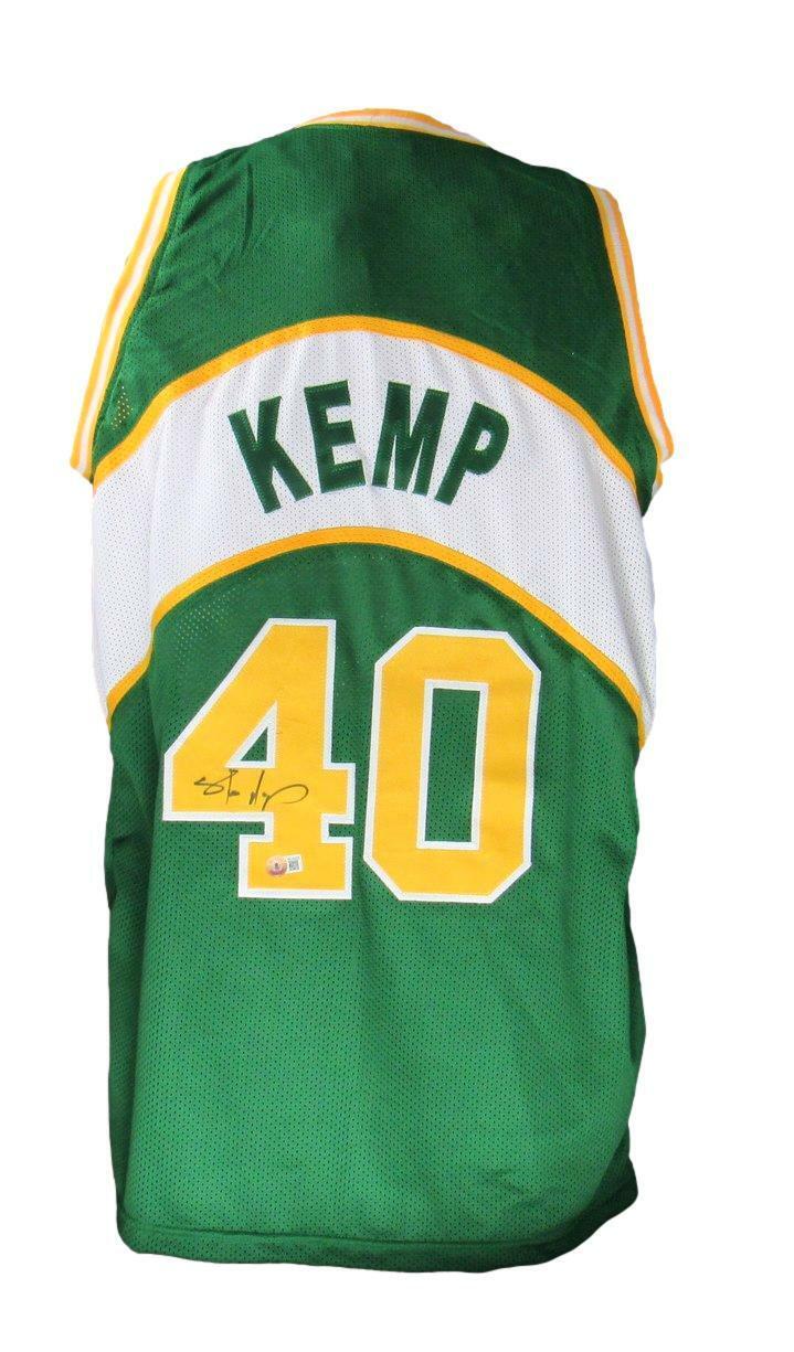 Shawn Kemp Signed/Auto Seattle Supersonics Basketball Jersey Beckett 167280