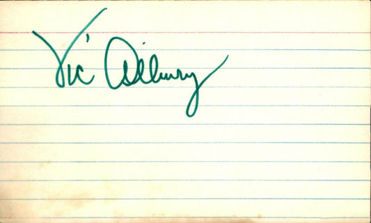 Vic Albury Minnesota Twins d.2017 Signed/Autographed 3x5 Index Card 162572