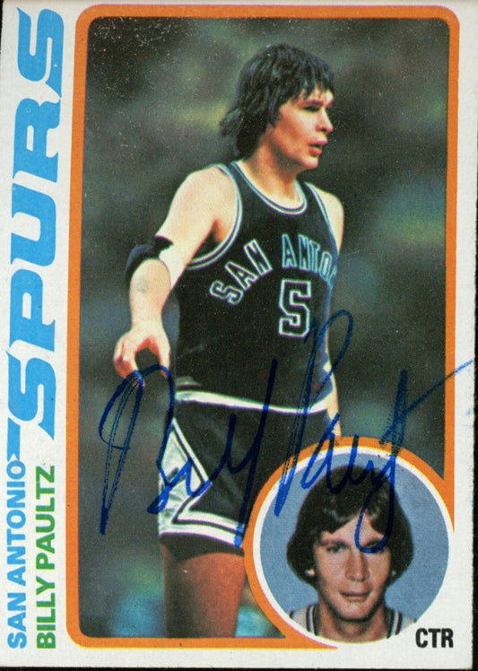 Billy Paulitz Autographed 1978-79 TOPPS Basketball Card #91 Spurs 183075