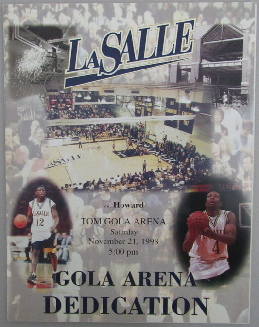 November 21, 1998 Tom Gola Arena Dedication La Salle vs. Howard Game Program