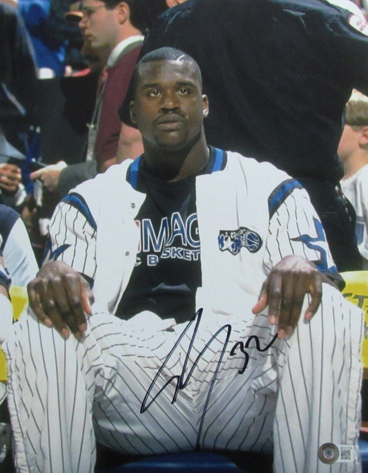 Shaquille O'Neal HOF Autographed 11x14 Basketball Photo Orlando Magic Beckett