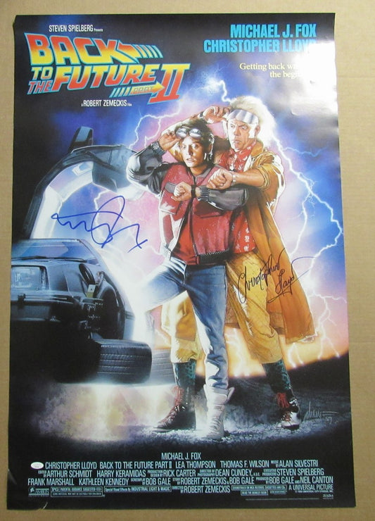 Michael J Fox/Christopher Lloyd Autographed 27x40 Poster "Back to Future II" JSA