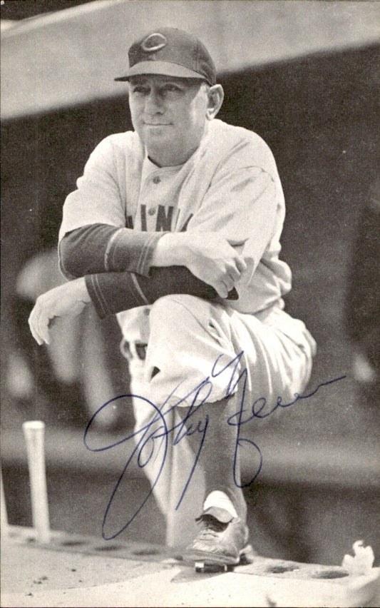 Johnny Neun Reds d. 1990 Signed/Autographed 3x5  Photo 178673