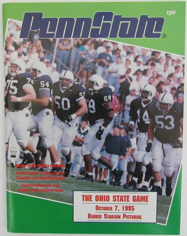 Lot of 10 1995 Penn State Nittany Lions Football Program 138909