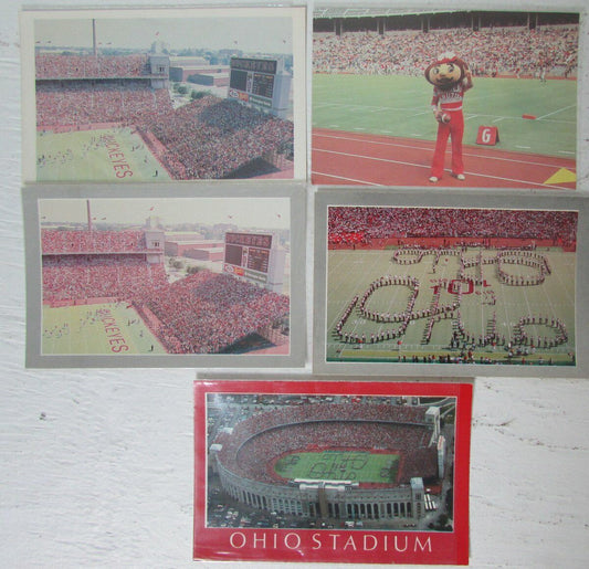 Lot of 5 Ohio State Univ. Ohio Stadium 1980's Postcards 146998