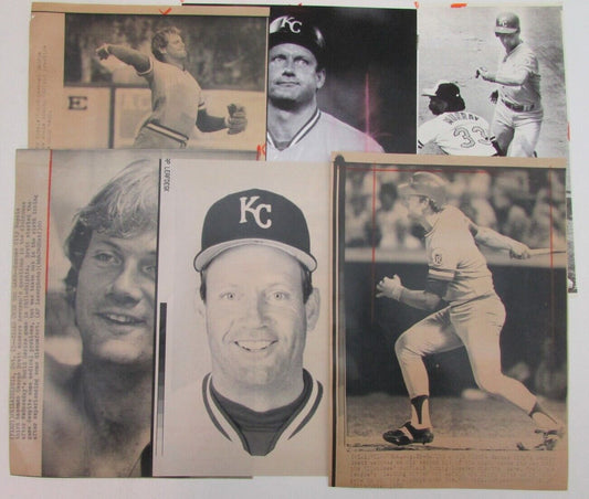 Lot of 6 George Brett Kansas City Royals 1980's-90's News Wire Photos 157379