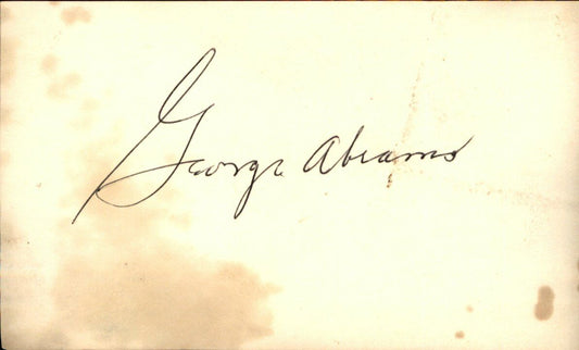 Goerge Abrams Cincinnait Reds d.1986  Signed/Autographed 3x5 Index Card 162647