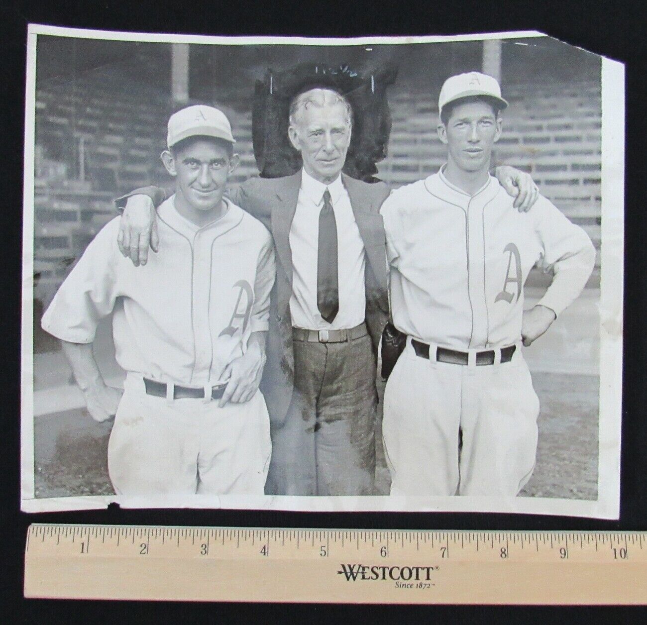 Cochrane/Mack/Grove 1936 Philadelphia A's 8x10 B/W Wire/Press Photo 150727