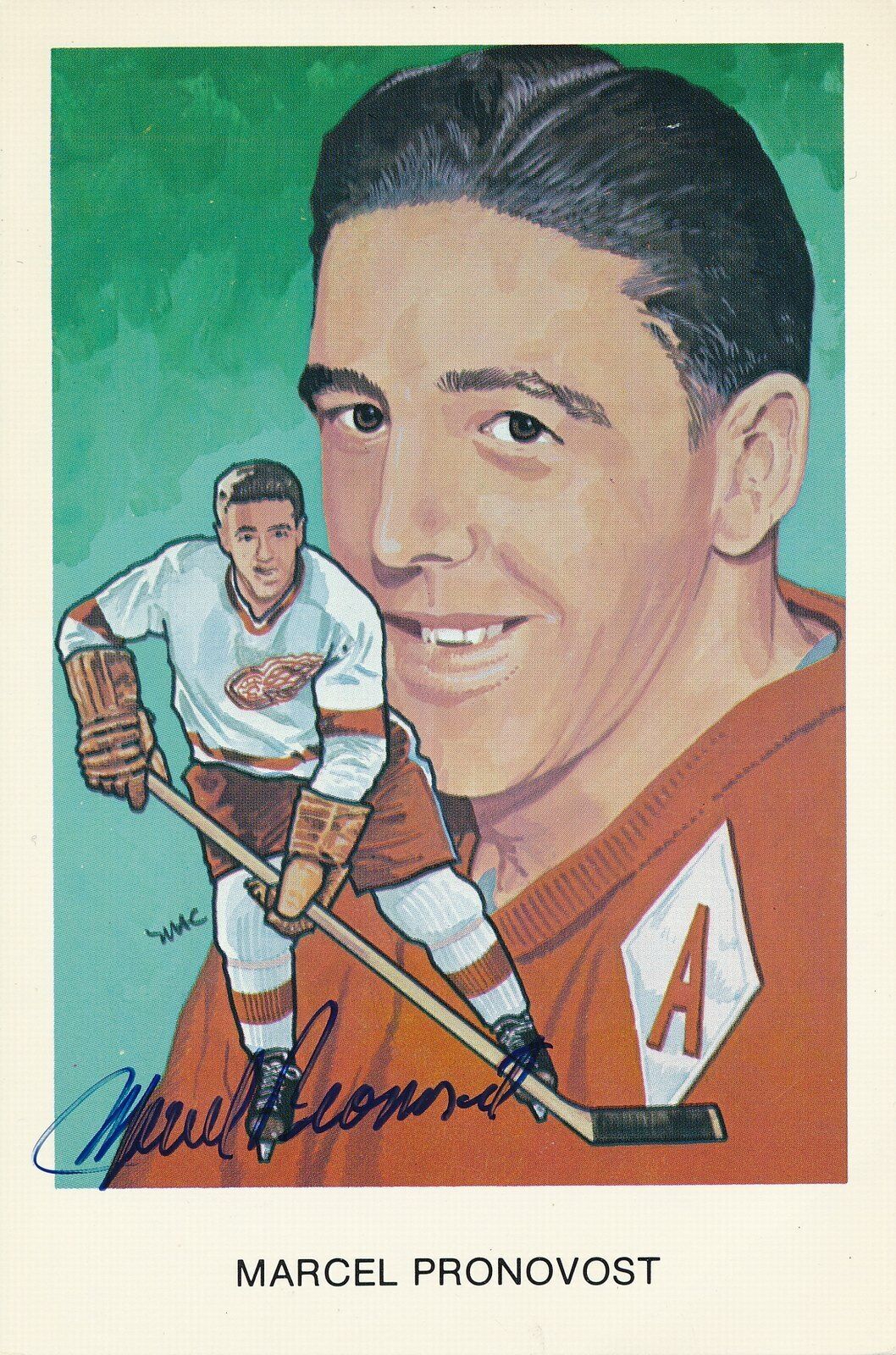 Marcel Pronovost Detroit Red Wings Signed/Autographed Postcard 145338