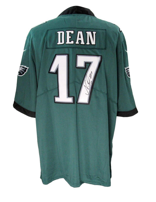 Nakobe Dean Signed/Auto Green Nike On Field Football Jersey Eagles PSA/DNA 193061