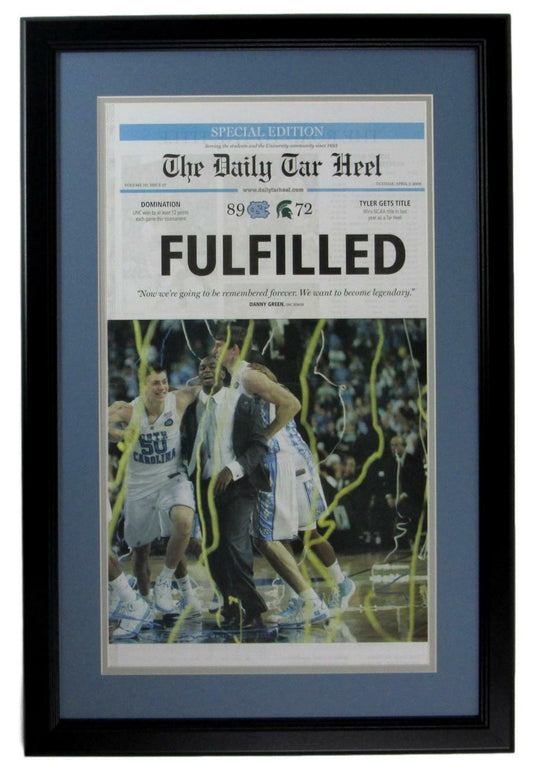 The Daily Tar Heel 2008 NC Tar Heels National Champs Newspaper Framed 152564