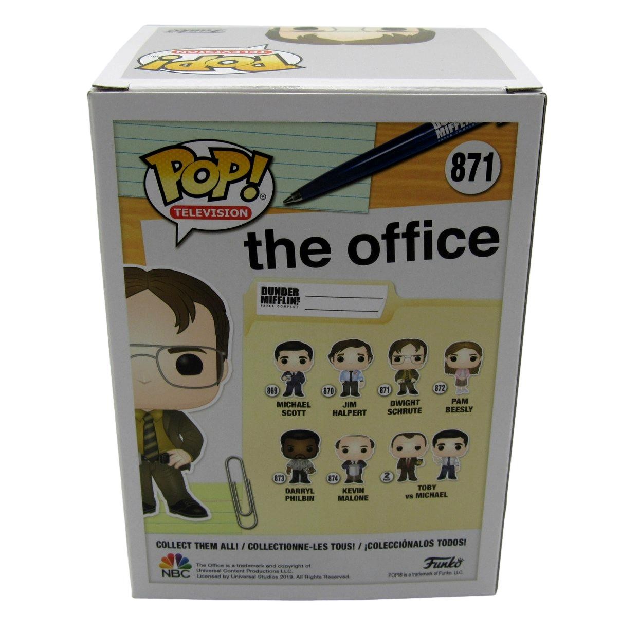 Rainn Wilson Autographed Funko Pop! #871 Figurine "The Office" JSA 184718