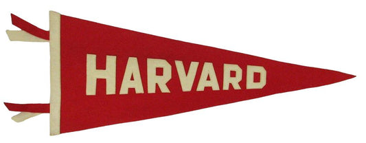 Vintage Harvard Ivy League Football 29x12 Red Felt 1930-40's Pennant 182622