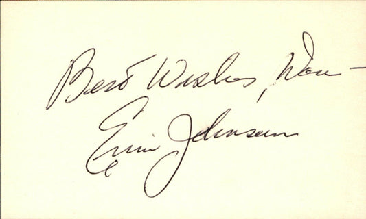 Ernie Johnson Orioles/Braves d.2011 Signed/Autographed 3x5 Index Card 162477