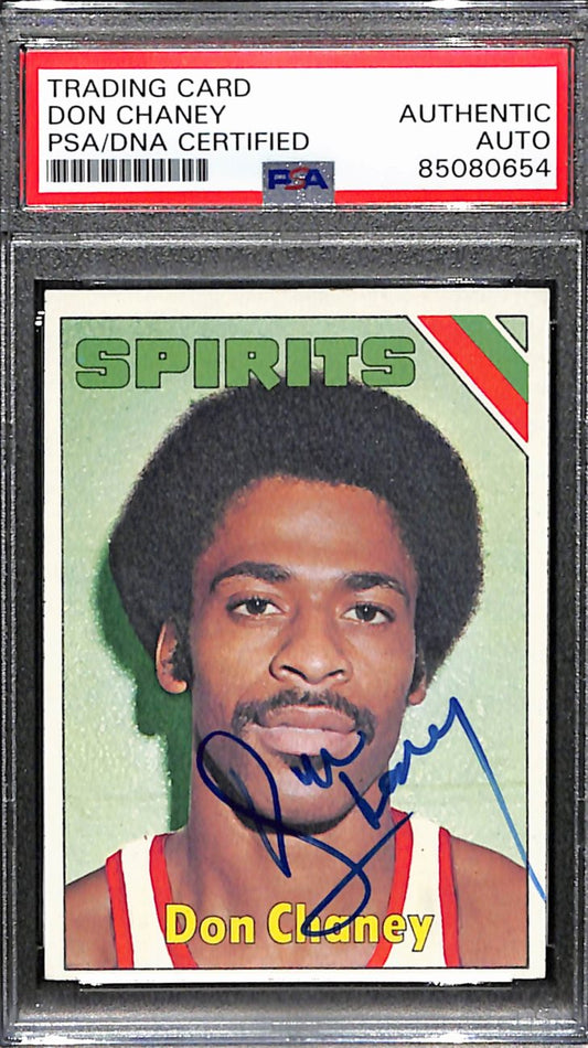 Don Chaney Autographed 1975-76 Topps Card #265 St. Louis Spirits PSA/DNA 184834