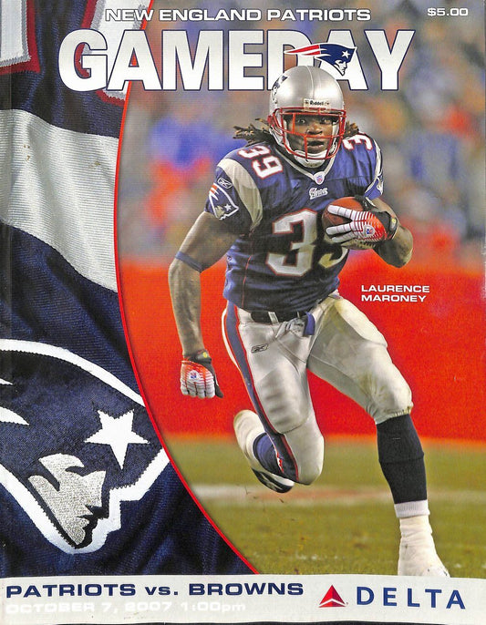 2007 10/7 Patriots vs. Browns Football NFL Game Program Tom Brady 3 TDs 179002
