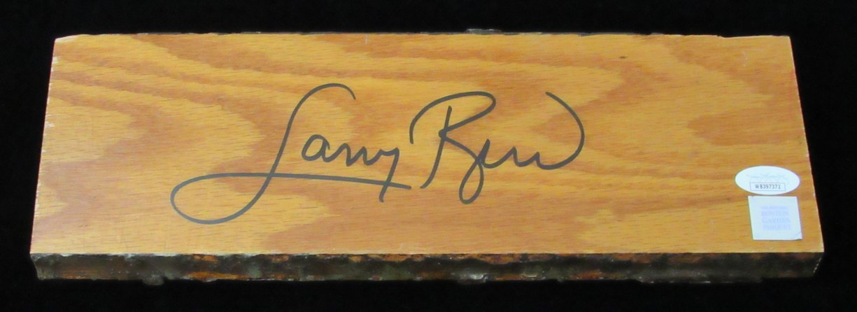 Larry Bird Autographed Boston Garden Parquet Court Floor 12x4x1 JSA 189306