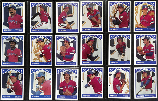 1983 TCMA Baseball Burlington Rangers Complete Team Set (27/27) Cards 189381
