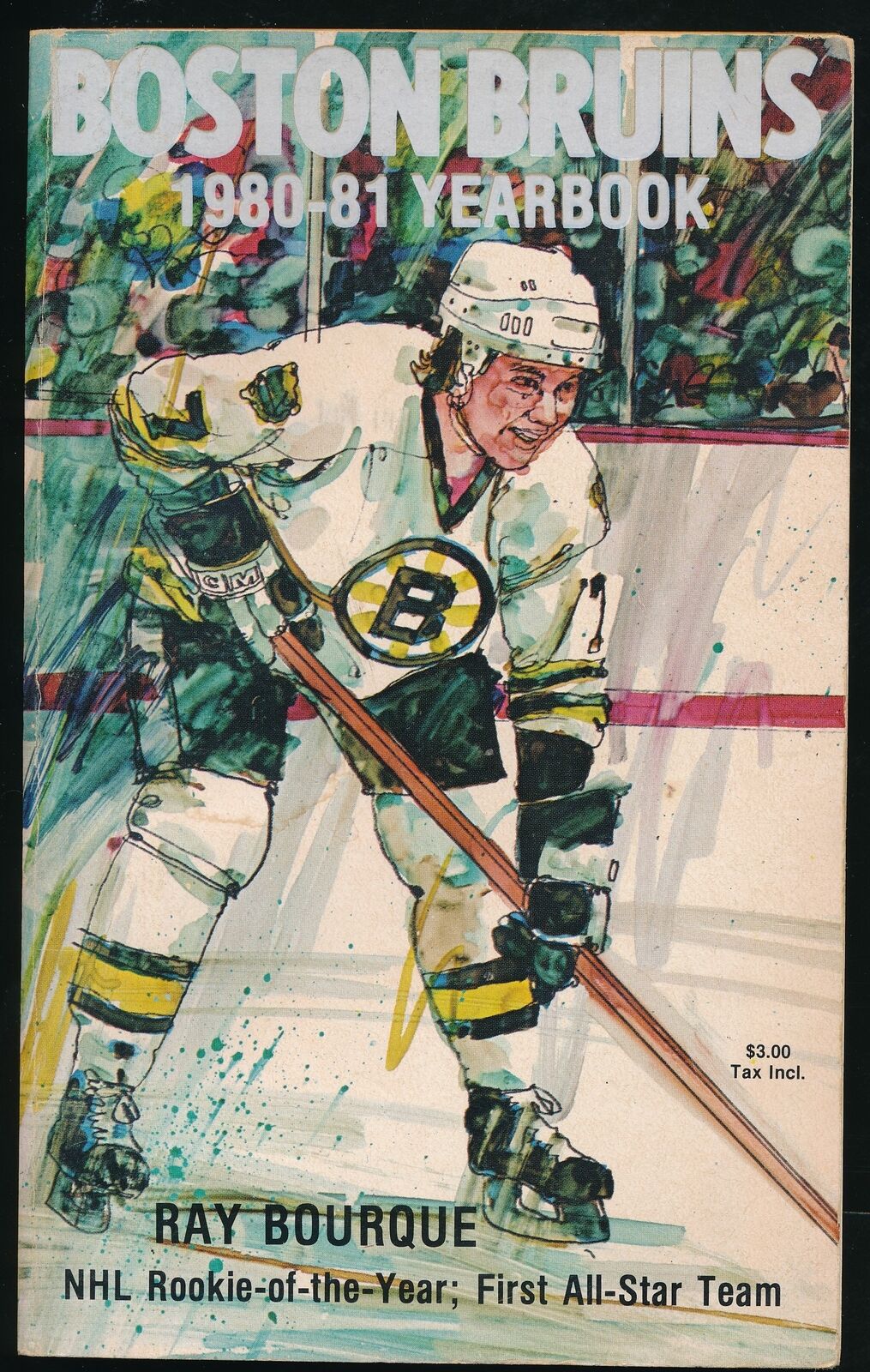 Boston Bruins 1980-81 Yearbook Ray Bourque on Cover 181074