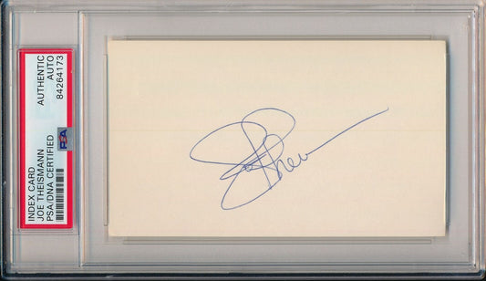 Joe Theismann Washington Redskins Signed/Auto 3x5 Index Card PSA/DNA 156397