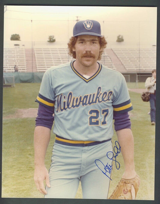 Pete Ladd Brewers Signed/Autographed 8x10 Photo PASS 124983