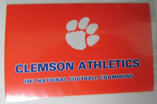 1981 Clemson Tigers National Football Champions Stock Card 147508