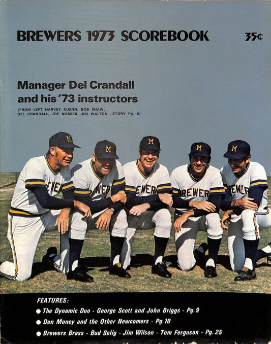 1973 Milwaukee Breweres vs Oakland A's Game Program Reggie Jackson 181739