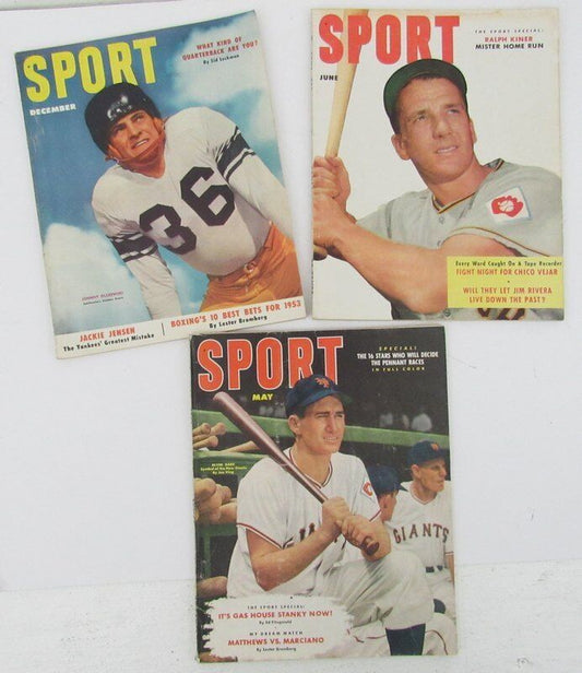 Lot of 3 1952 Sport Magazines (May, Jun, Dec) 141373