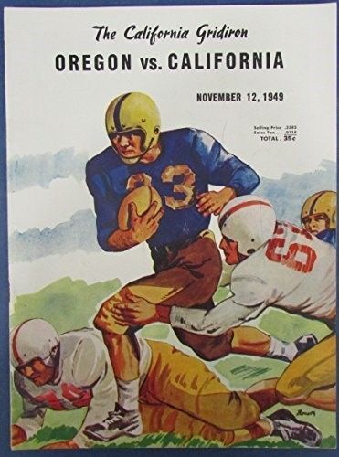 1949 The California Gridiron Oregon v. California Program 126988