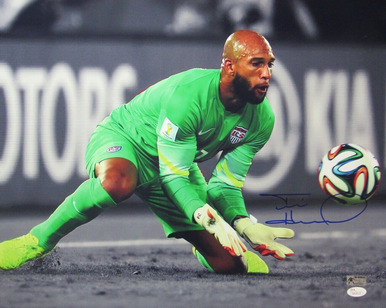 Tim Howard USA Soccer Autographed/Signed 16x20 Photo JSA 133523