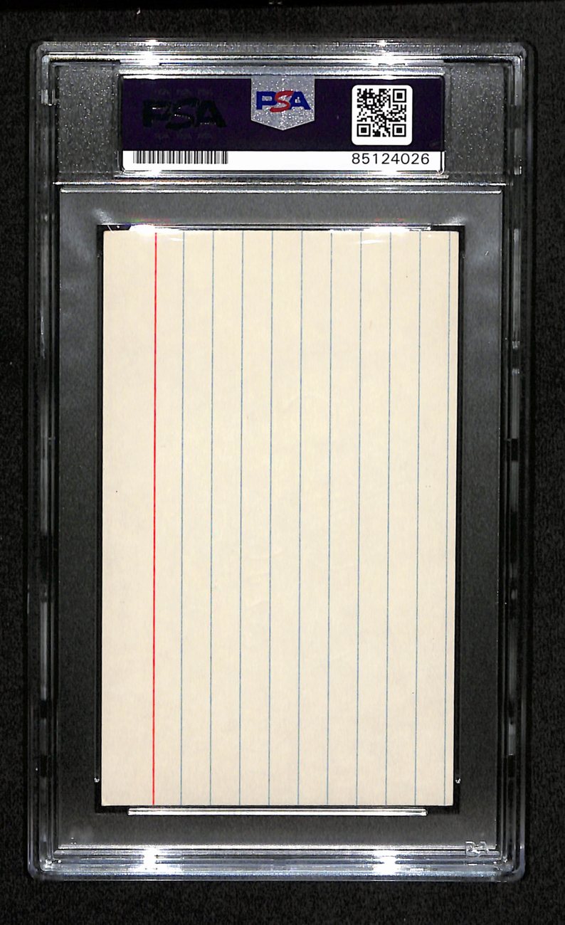 John Chaney Signed 3x5 Index Card Temple Basketball Coach PSA/DNA 185471