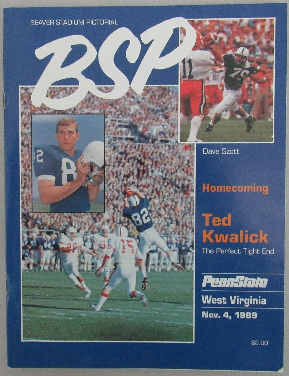 1989 Penn State vs. West Virginia College Football Game Program 163145