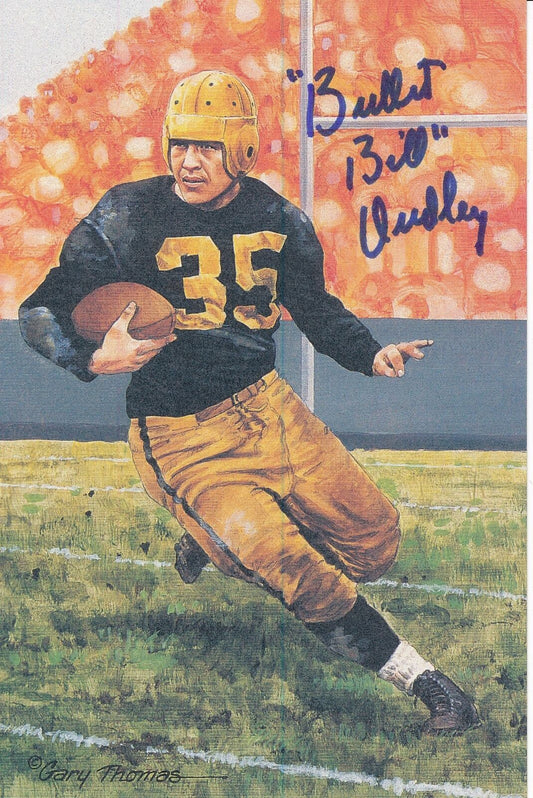 Bullet Bill Dudley HOF Steelers Signed/Auto Goal Line Art GLAC Postcard 163848
