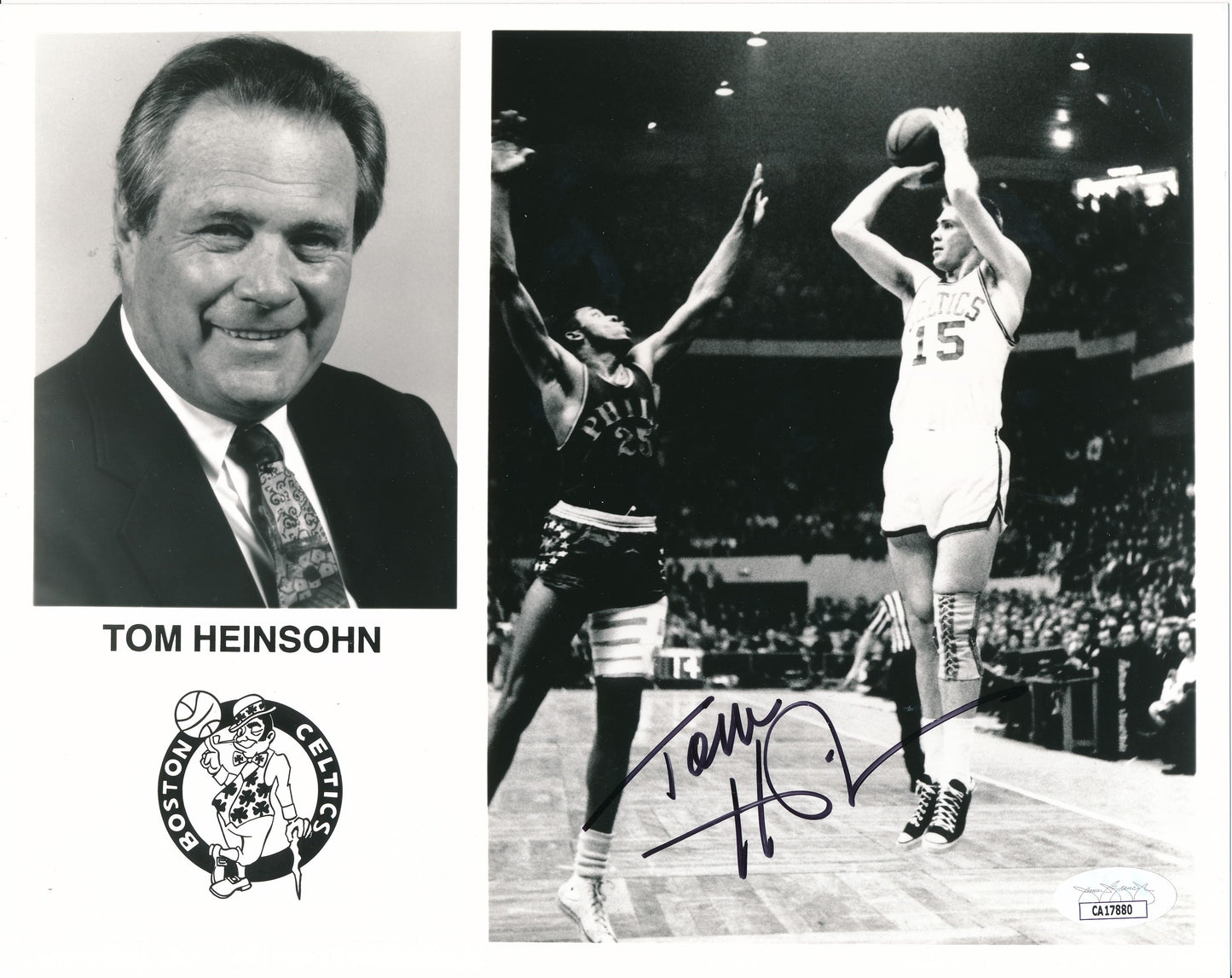 Tom Heinsohn HOF Signed/Autographed 8x10 Photo Boston Celtics JSA 192953