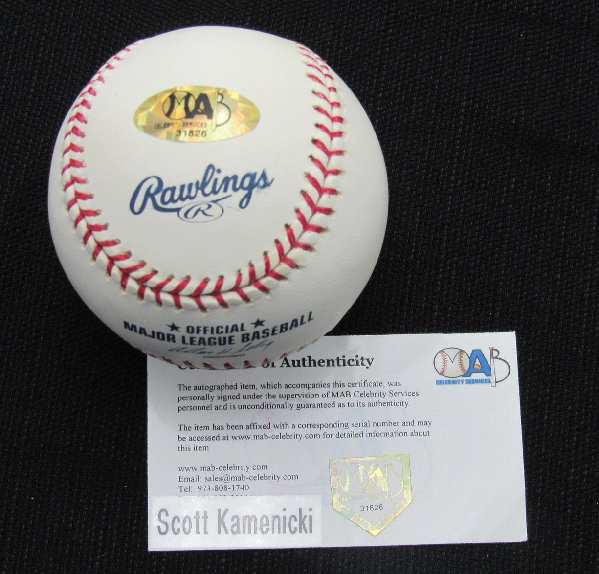 Scott Kamieniecki Signed/Auto Yankees 100th OML Baseball MAB Inscr 187042