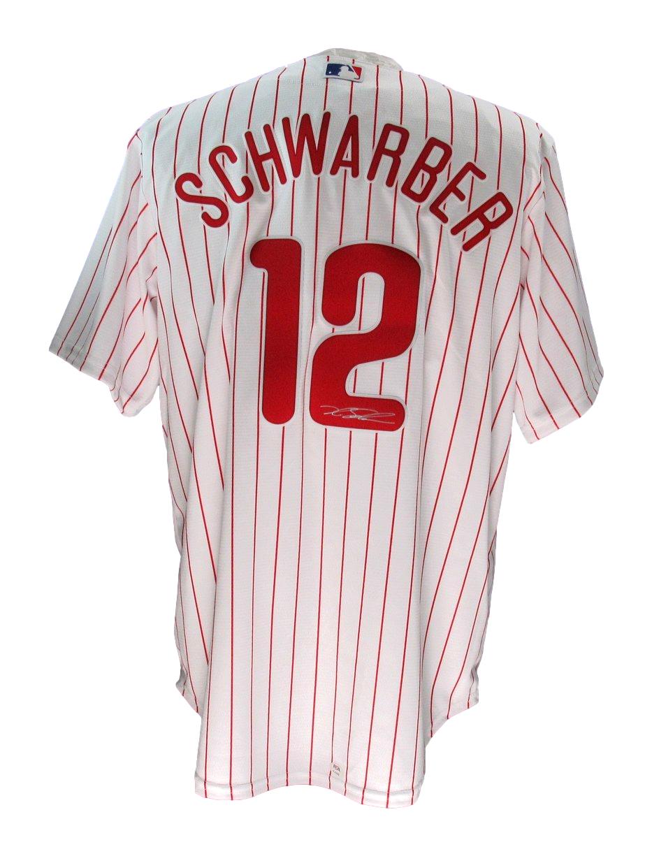 Kyle Schwarber Signed/Autographed Phillies XL White Jersey PSA/DNA 190139