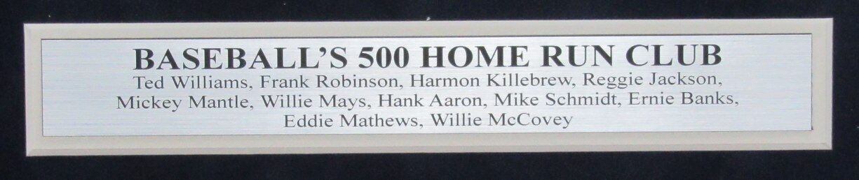 500 Home Run Club Signed by 11 Mantle Mays ++  32x38 Print Framed PSA/DNA 177529