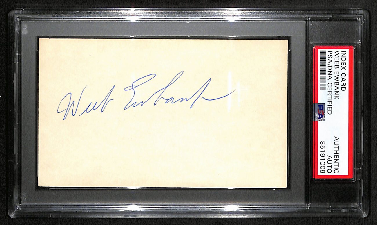 Weeb Ewbank HOF Signed/Auto 3x5 Index Card New York Jets PSA/DNA 187463