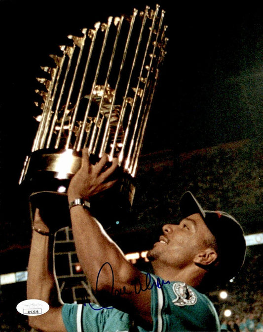 Moises Alou Miami Marlins Signed/Autographed  8x10 WS Photo JSA 161884