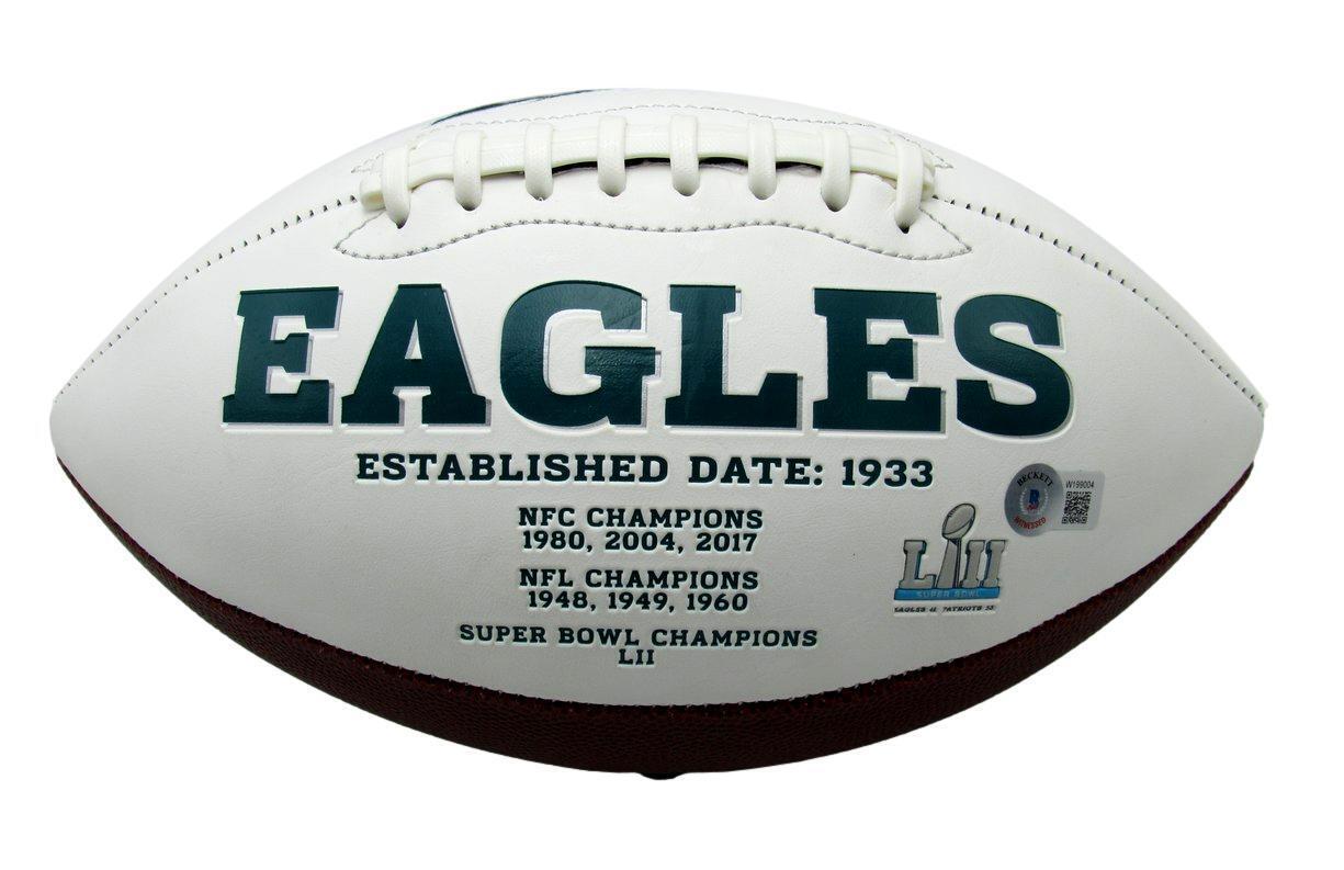 Brandon Graham Autographed White Philadelphia Eagles Logo Football Beckett