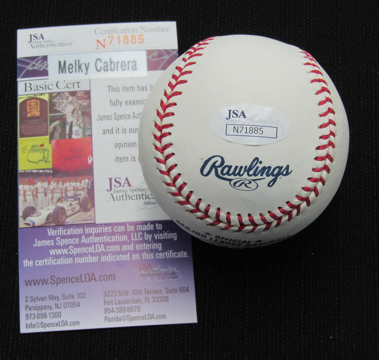 Melky Cabrera Signed/Auto Yankees 100th OML Baseball JSA 186761